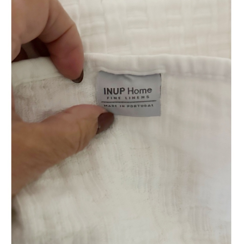 Inup Home Fine Linen Cotton Throw Made in Portugal - Picture 2 of 3